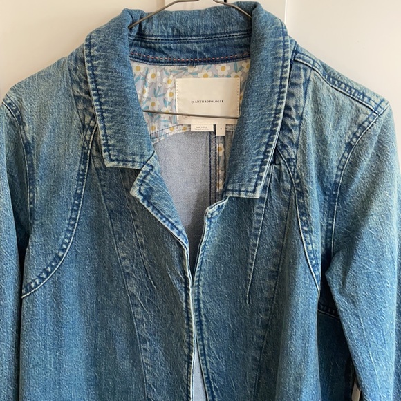 Anthropologie denim trench coat size sm NWT - Picture 7 of 8